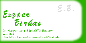 eszter birkas business card